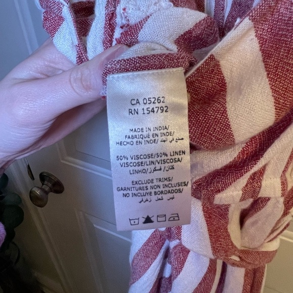 California Moon Rise - Red/White Striped Jumpsuit and Button Down - Picture 6 of 6